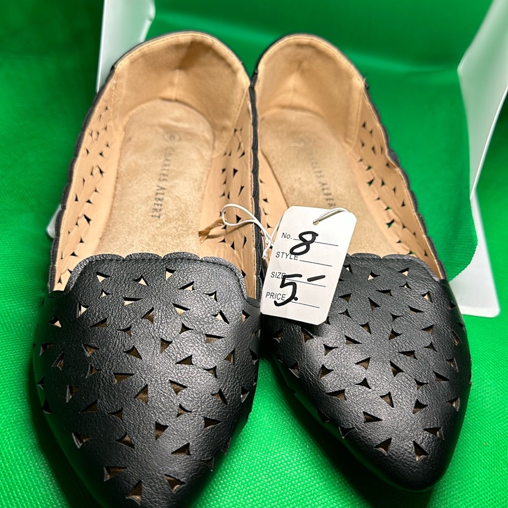 Black flats size 8